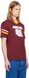 Anna Sui Burgundy 'Anna Sui' Logo T-shirt
