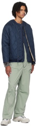 TAION Navy Zip Reversible Down Jacket