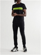 Balmain - Slim-Fit Logo-Print Striped Cotton-Jersey T-Shirt - Black