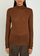 Joseph Mock-neck Cashmere top Rust