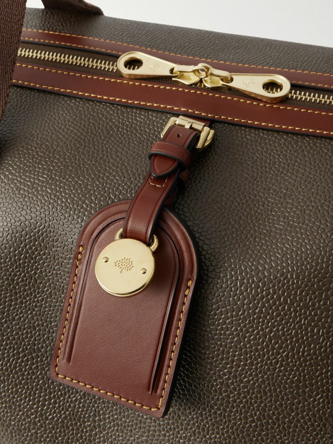 Mulberry - Heritage Medium Clipper Leather-Trimmed Scotchgrain Weekend Bag