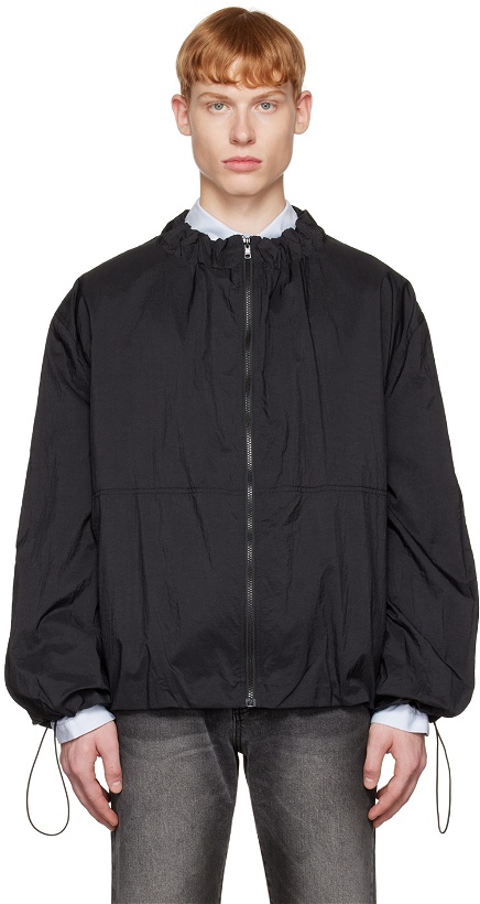Photo: TheOpen Product SSENSE Exclusive Black String Bomber Jacket