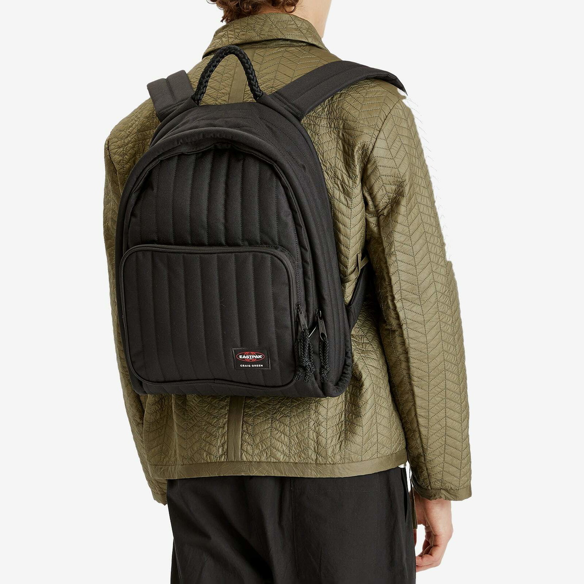 Eastpak x Craig Green Quilted Padded Pak'r Backpack in Black 