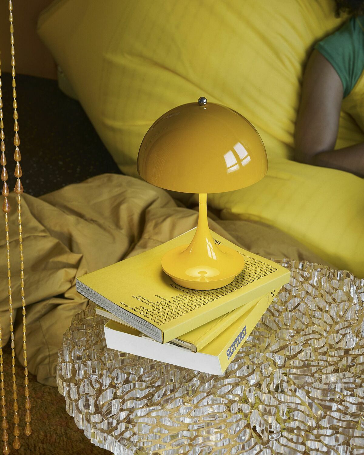 Louis Poulsen Panthella 160 Portable V3   Universal Plug Yellow Lighting