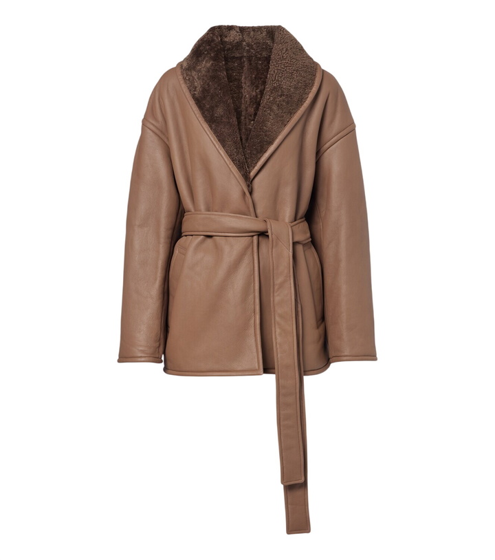 Photo: Joseph Manu shearling-lined leather coat
