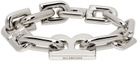 Balenciaga Silver Thin B Chain Bracelet