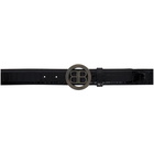 Balenciaga Black Croc Circled BB Belt