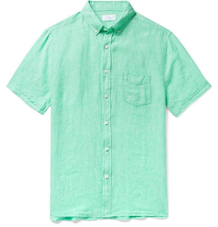 Photo: Onia - Jack Button-Down Collar Slub Linen Shirt - Mint
