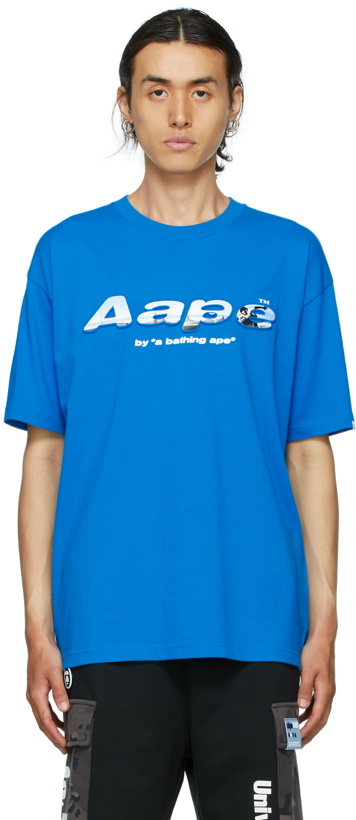 Photo: AAPE by A Bathing Ape Blue Logo T-Shirt