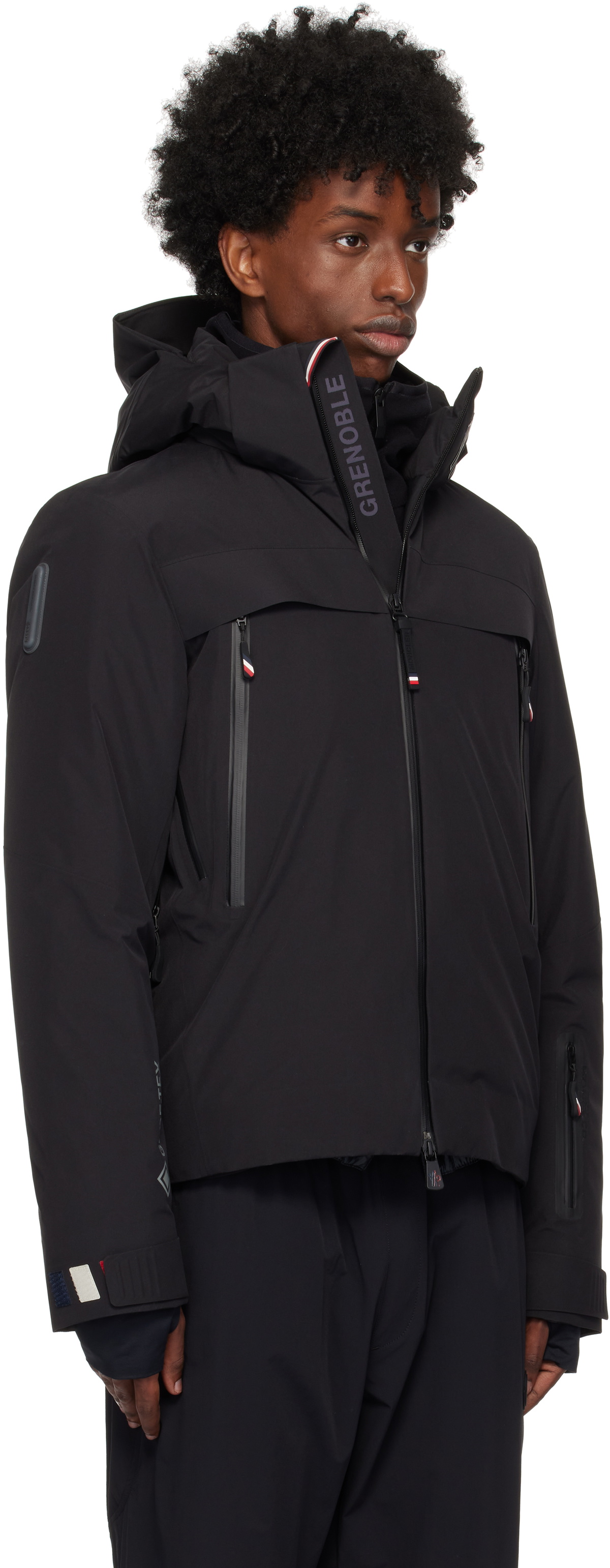 MONCLER GRENOBLE アレッサス マット ハテット ホンハシャケット MONCLER GRENOBLE Allesaz stretch-trimmed quilted shell down