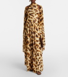 Christopher Esber Printed draped caped gown