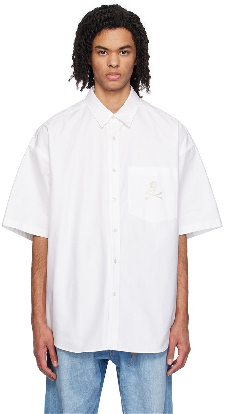 Photo: MASTERMIND WORLD White Embroidered Shirt