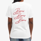 Bisous Skateboards Women's Cigarette T-Shirt in White