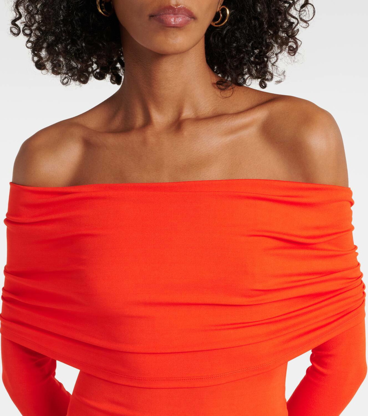 ralph lauren orange maxi dress Ralph Lauren Collection Off-shoulder maxi dress Ralph Lauren Collection