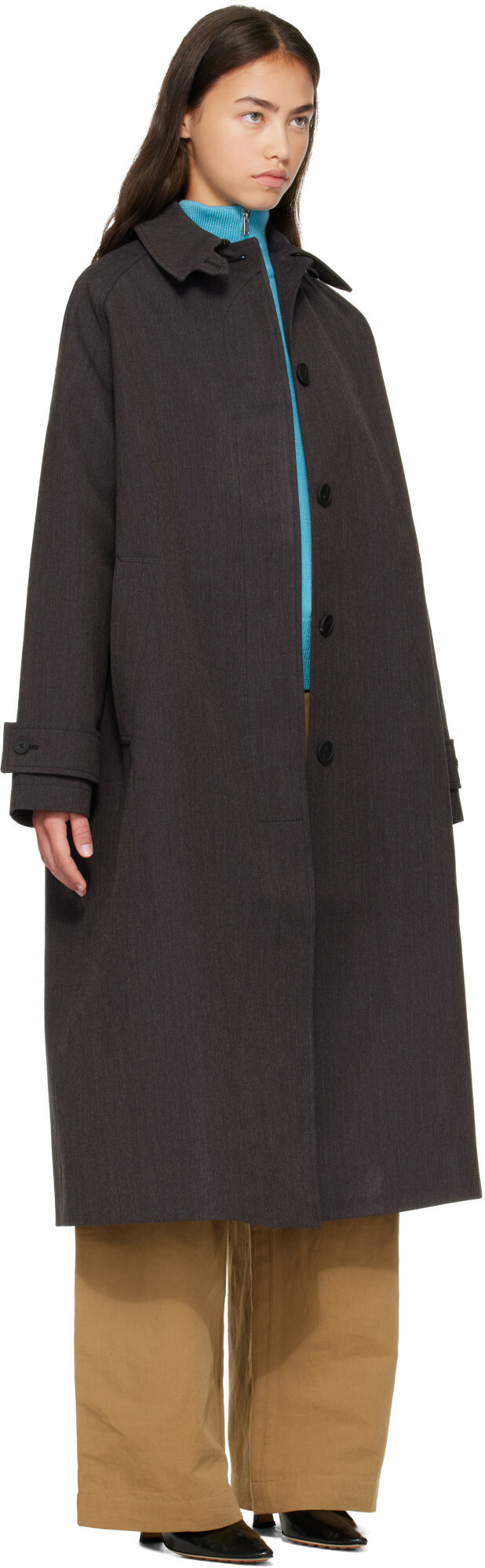 Studio Nicholson Brown Holin Trench Coat