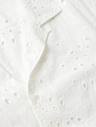 Club Monaco - Convertible-Collar Broderie Anglaise Cotton Shirt - White