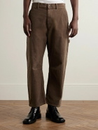Nili Lotan - Carpenter Cropped Straight-Leg Cotton-Blend Corduroy Trousers - Brown