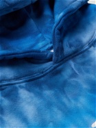 CAMP HIGH - Santa Monica Tie-Dyed Cotton-Jersey Hoodie - Blue