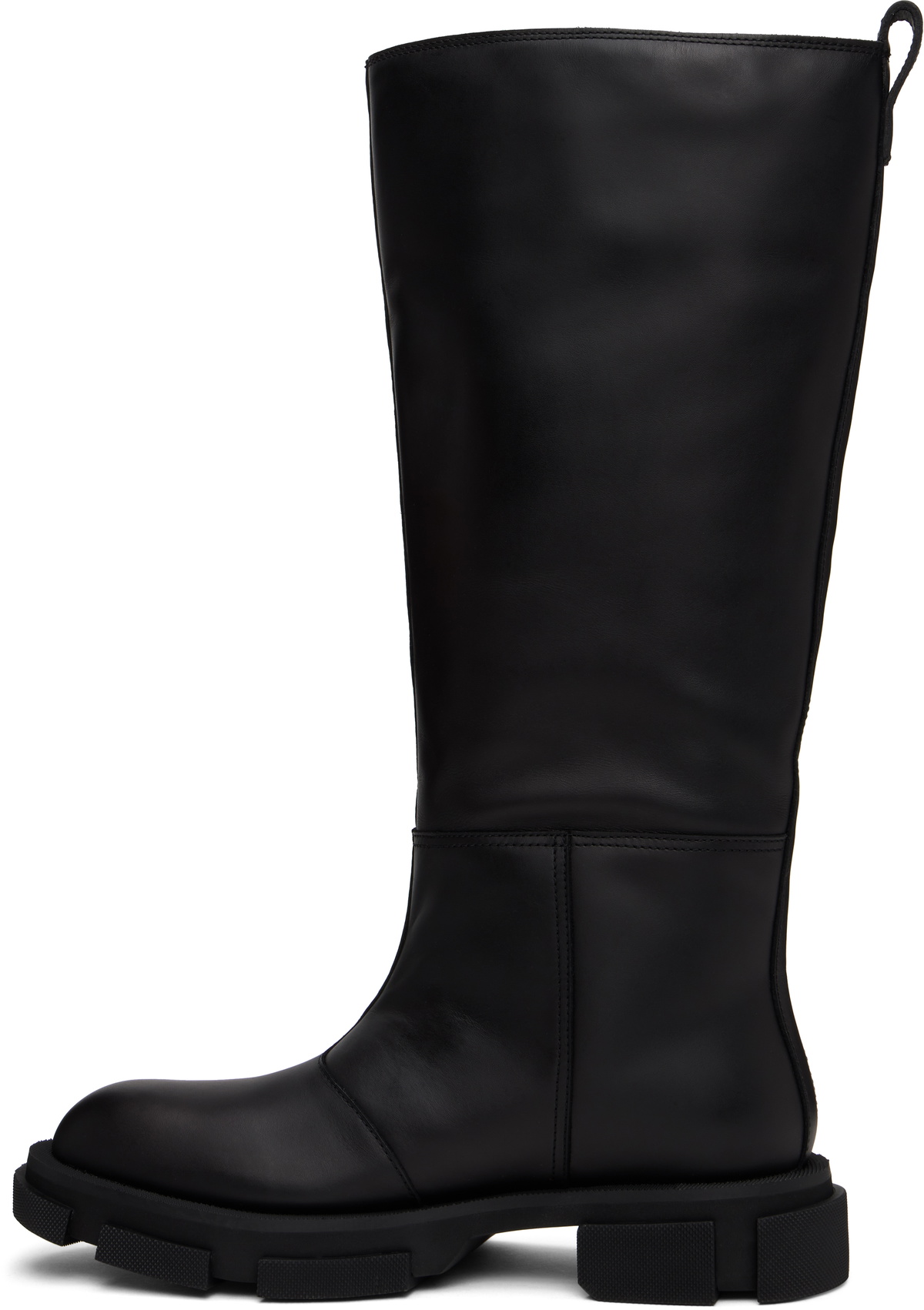 both Black Gao Pierced Knee Boots