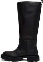 both Black Gao Pierced Knee Boots