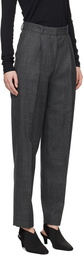 TOTEME Gray Single-Pleat Trousers