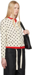 Comme des Garçons Comme des Garçons Off-White Polka Dots Pattern Print Cardigan