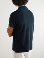 Altea - Smith Slim-Fit Cotton-Terry Polo Shirt - Blue