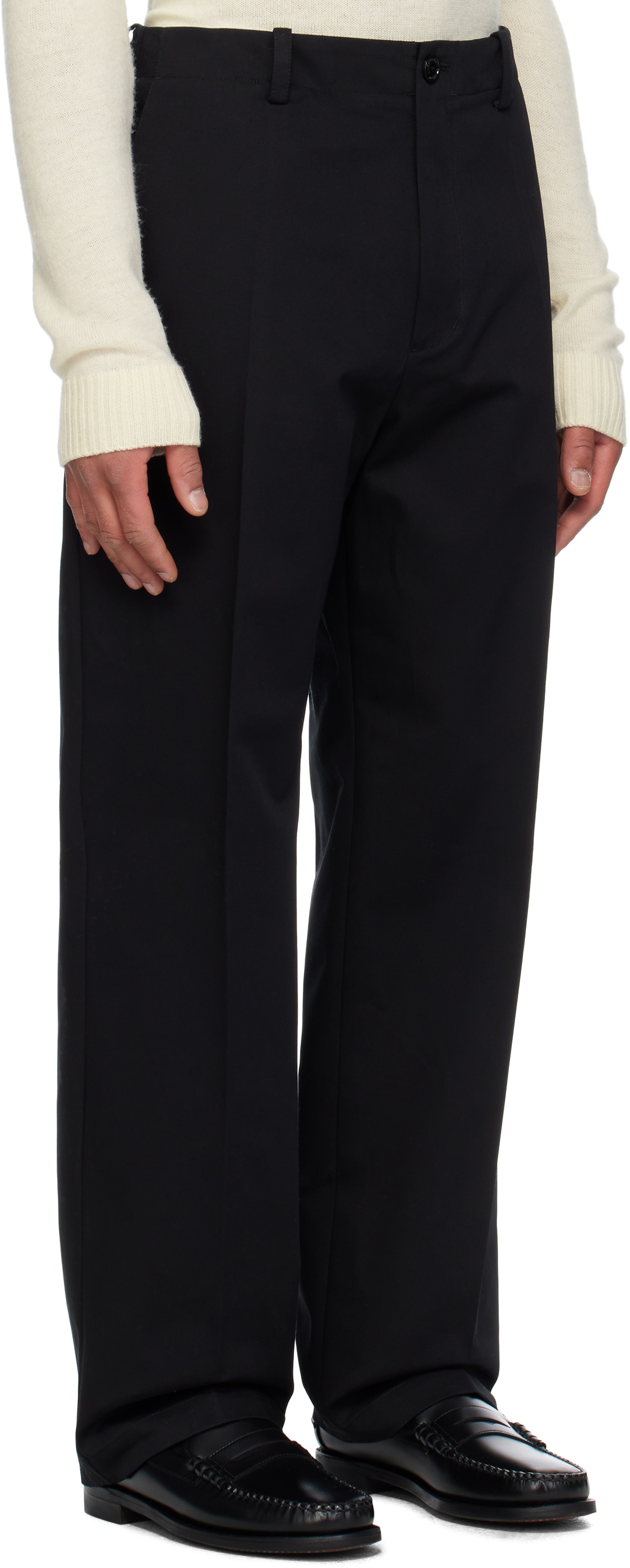 Moncler Genius Moncler x FRGMT Hiroshi Fujiwara Black Cotton Gabardine Trousers