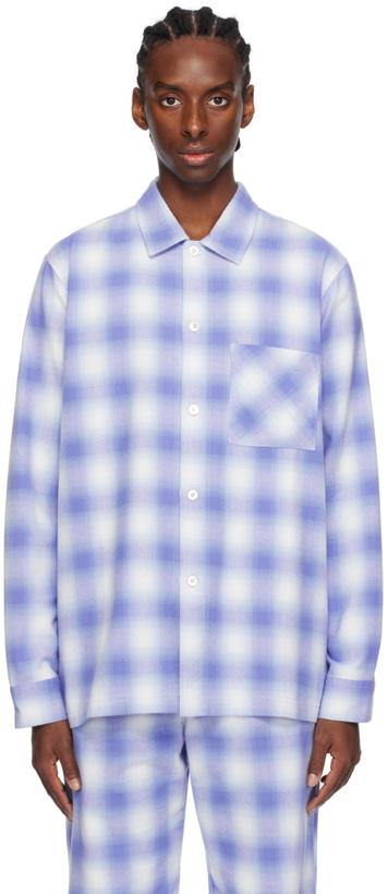 Photo: Tekla Blue Plaid Pyjama Shirt