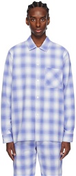 Tekla Blue Plaid Pyjama Shirt