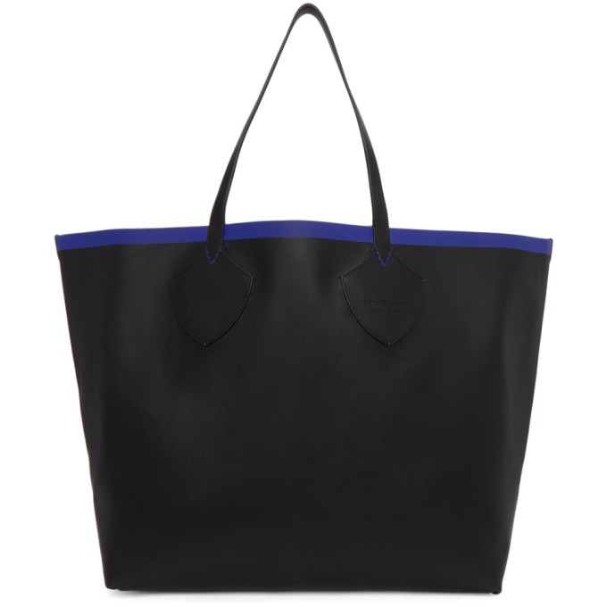 Photo: Burberry Reversible Black and Blue Contrast Tote