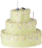 NIKO JUNE SSENSE XX Green Large Birthday Cake Candle Holder