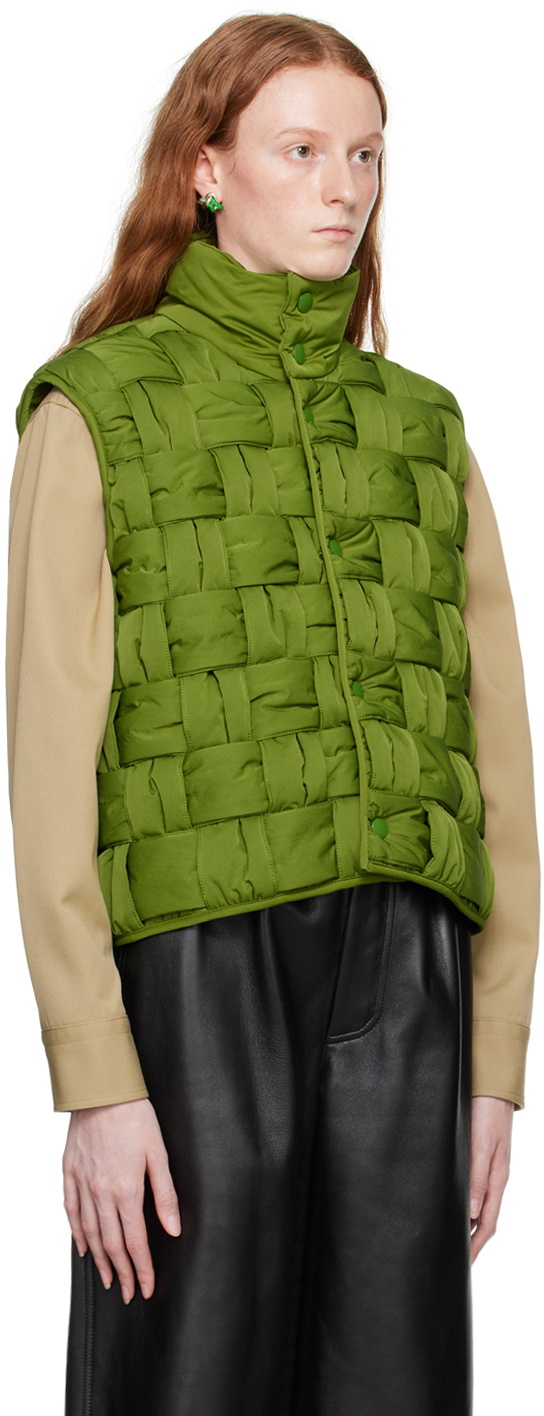 Bottega Veneta Green Intreccio Vest