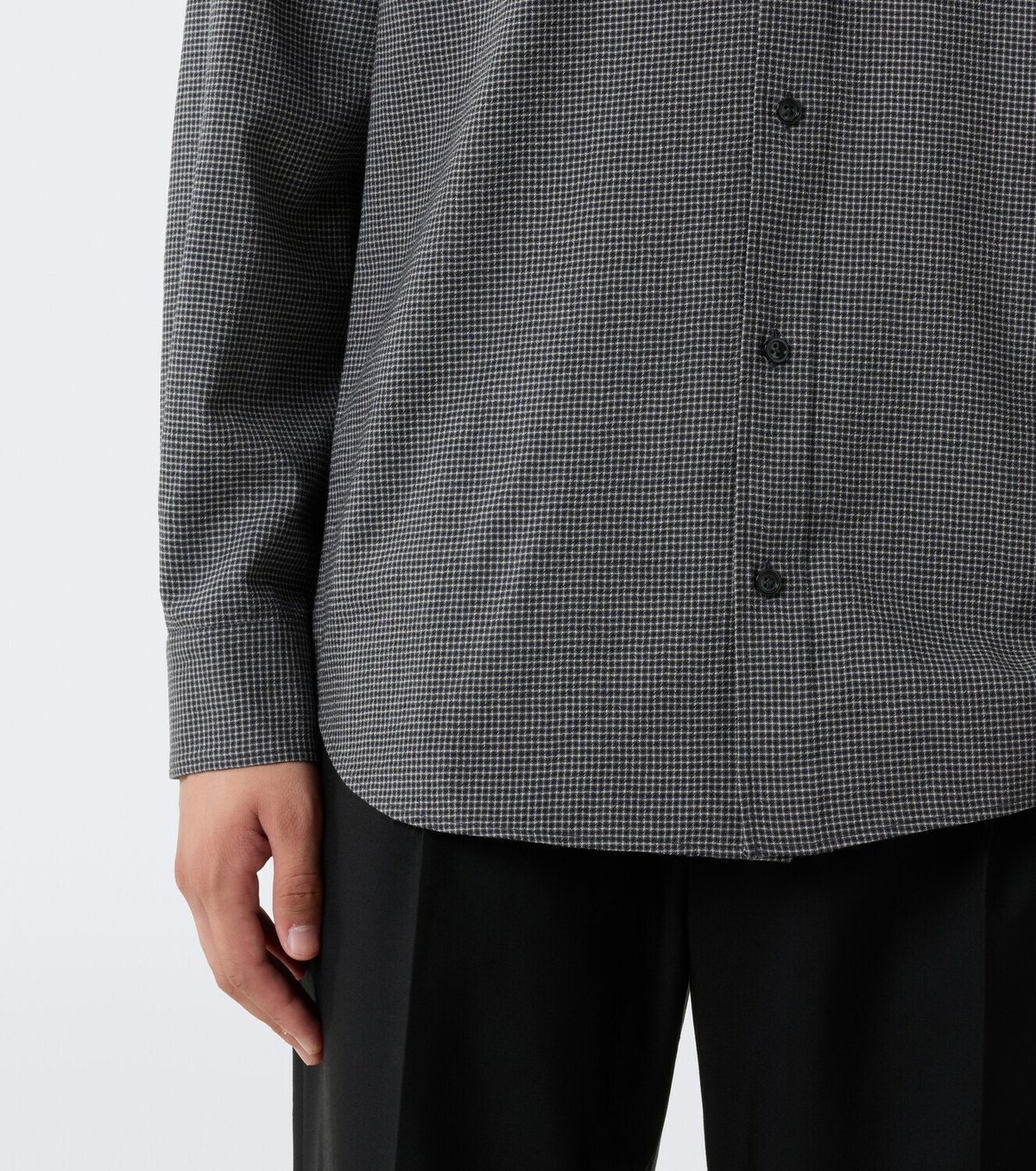 The Row Victor checked virgin wool shirt
