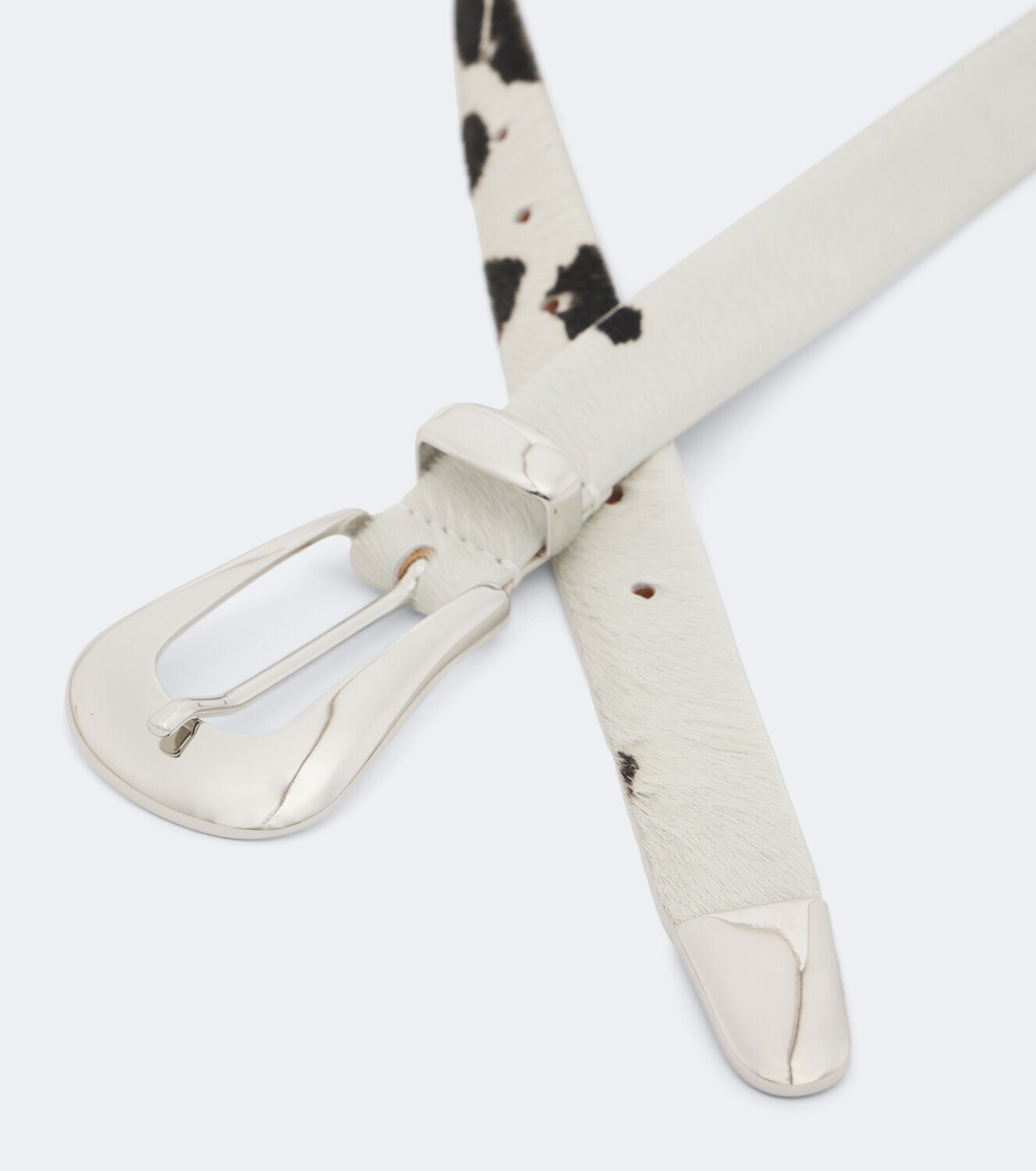Déhanche Colette printed calf hair belt