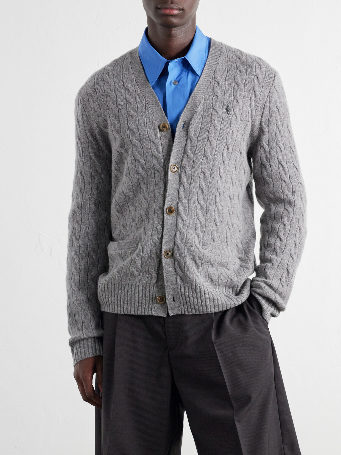 Polo Ralph Lauren - Wool and Cashmere-Blend Cardigan - Gray