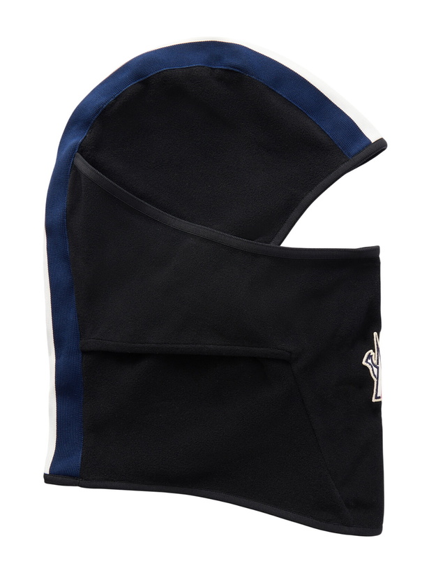 Photo: Moncler Grenoble - Logo-Appliquéd Web-Trimmed Fleece Balaclava - Black