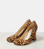 Loewe Calle leopard-print calf hair pumps
