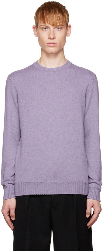 Photo: ZEGNA Purple Cashmere Sweater