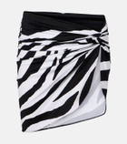 Balmain Zebra-print beach cover-up