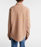 God's True Cashmere Midnight Rose plaid cashmere shirt