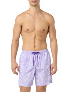 MC2 Saint Barth Man Lightweight Fabric Swim-shorts Lighting With Paisley Print