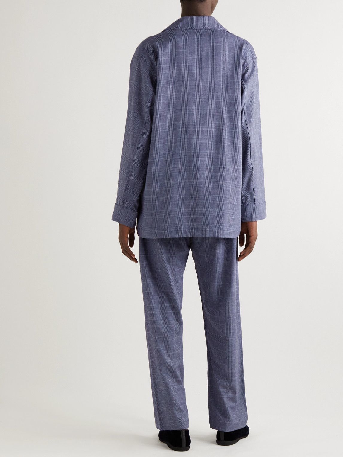 Emma Willis - Prince of Wales Checked Cotton-Flannel Pyjama Set - Blue ...