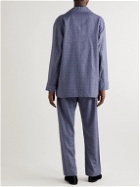 Emma Willis - Prince of Wales Checked Cotton-Flannel Pyjama Set - Blue