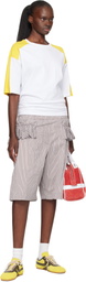 Dries Van Noten White & Yellow Loose Fit T-shirt