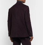 Canali - Aubergine Kei Slim-Fit Cotton-Blend Corduroy Suit Jacket - Purple