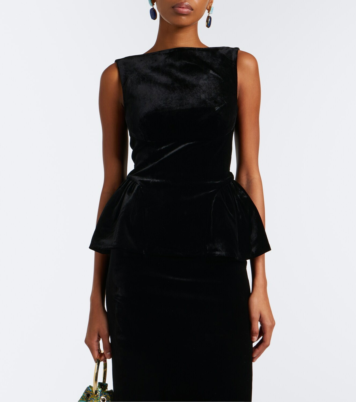 Roland Mouret Peplum velvet top