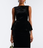 Roland Mouret Peplum velvet top