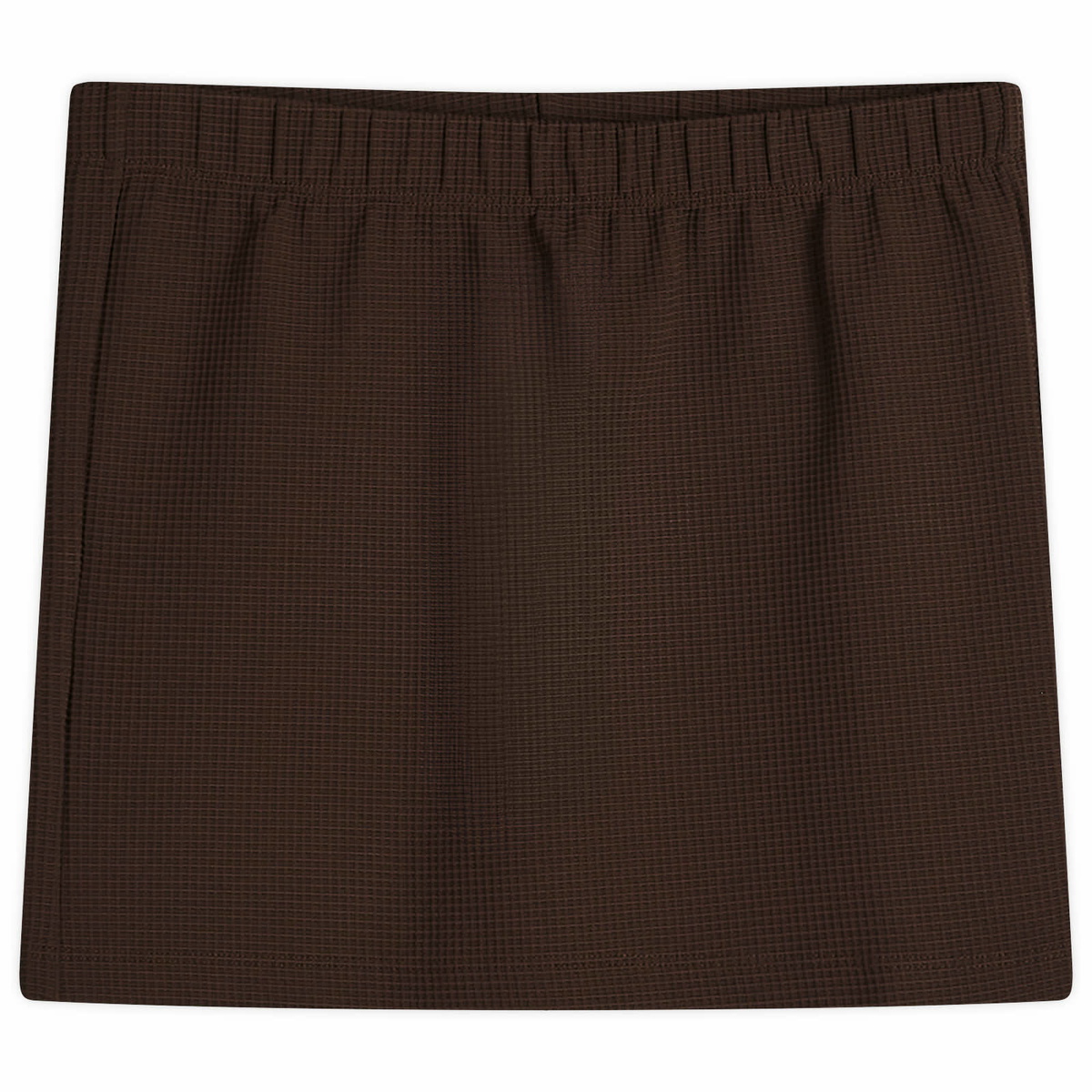 DONNI. Women's Box Weave Stretch Skirt in Espresso