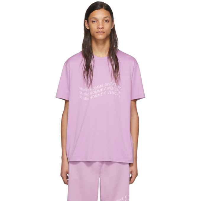 Photo: Givenchy Purple Logo Wave T-Shirt